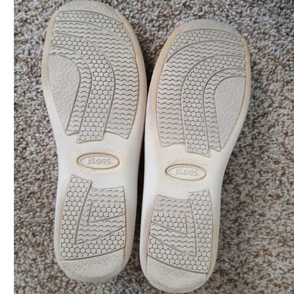 Women’s White Leather Klogs Comfort Slip Resistant Size 6 M - Picture 15 of 16